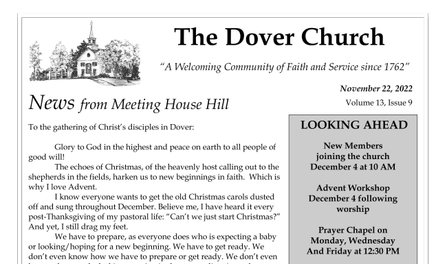 December Monthly Newsletter
