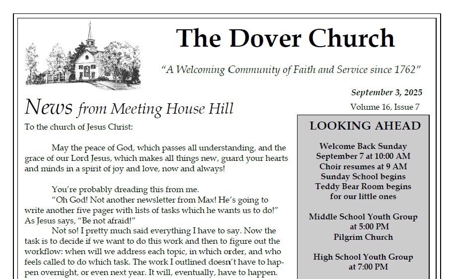 September 3, 2025 Newsletter