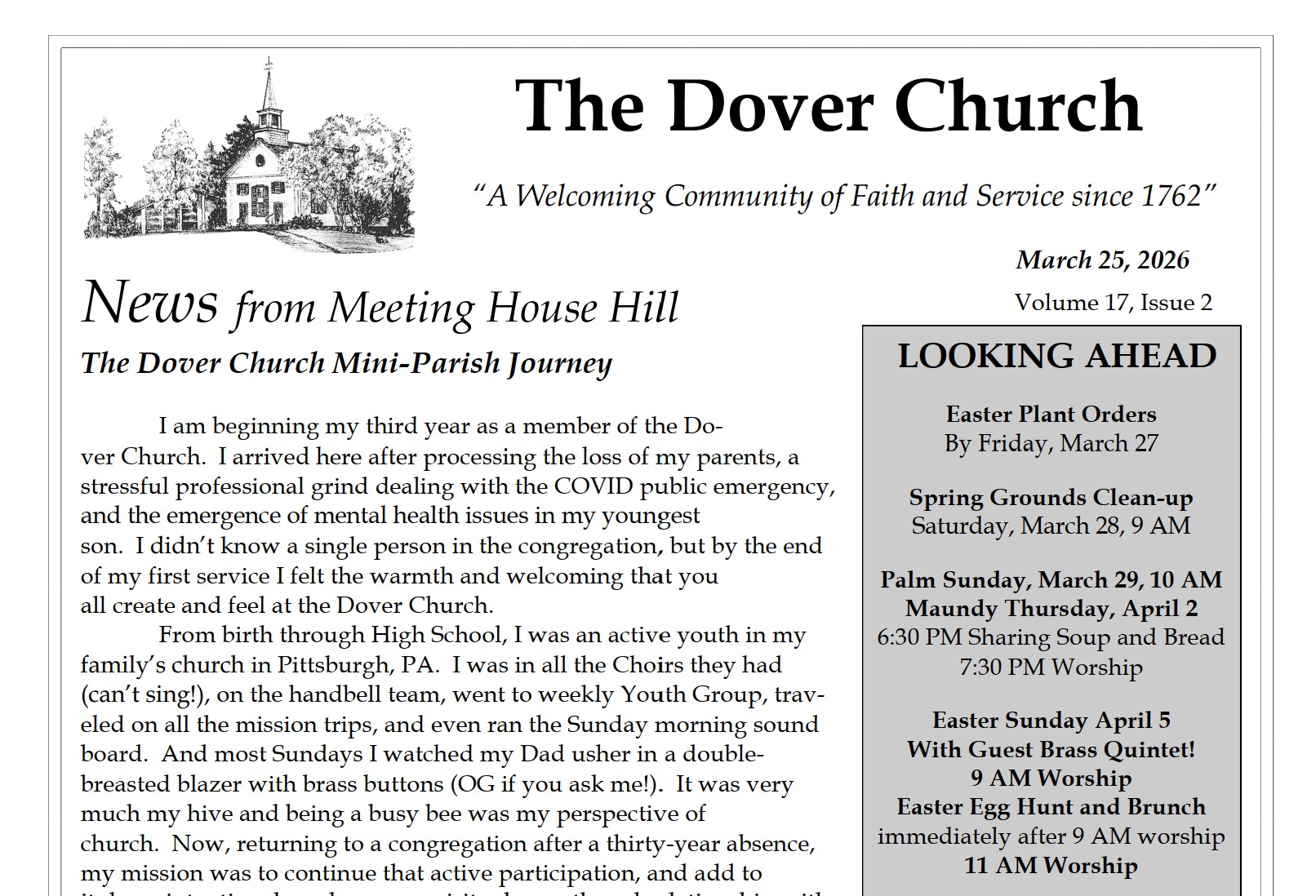 March 25, 2026 Newsletter